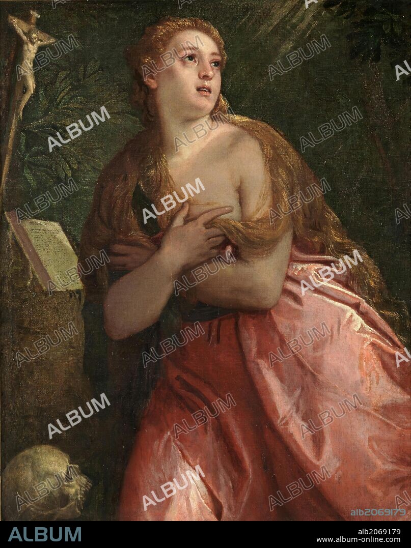 Paolo Veronese / 'Magdalena penitente', 1583, Escuela Italiana, Óleo sobre Lienzo, 115,4 cm x 91,5 cm, P00498.