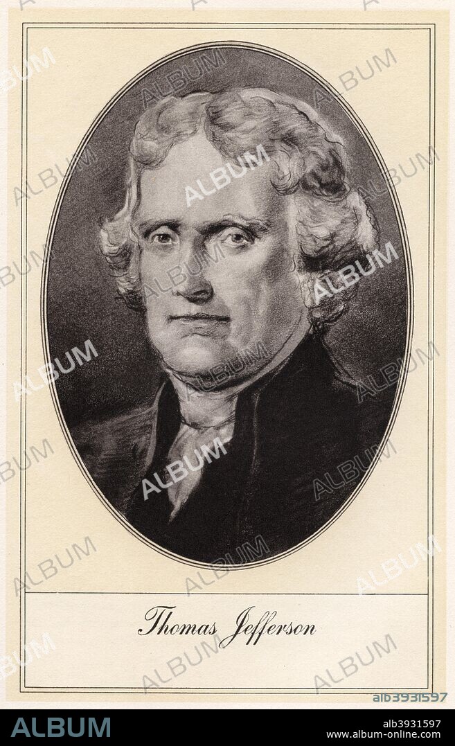 Thomas Jefferson, third President of the United States, (early 20th century). Jefferson (1743-1826), was President from 1801 until 1809.