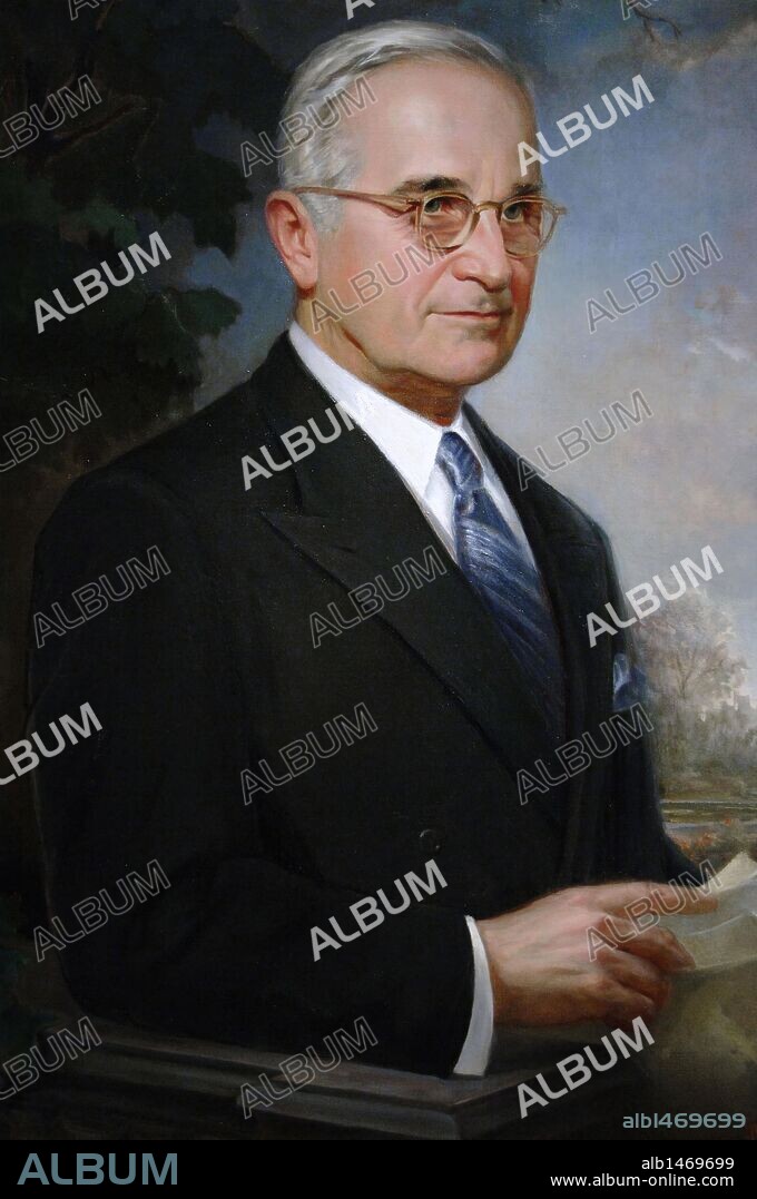 HARRY S. TRUMAN (1884-1972). Político estadounidense. 33º Presidente del país (1945-1953). S. XX. Retrato realizado por la artista norteamericana Greta Kempton (1901-1991). National Portrait Gallery. Washington DC. Distrito de Columbia. Estados Unidos.
