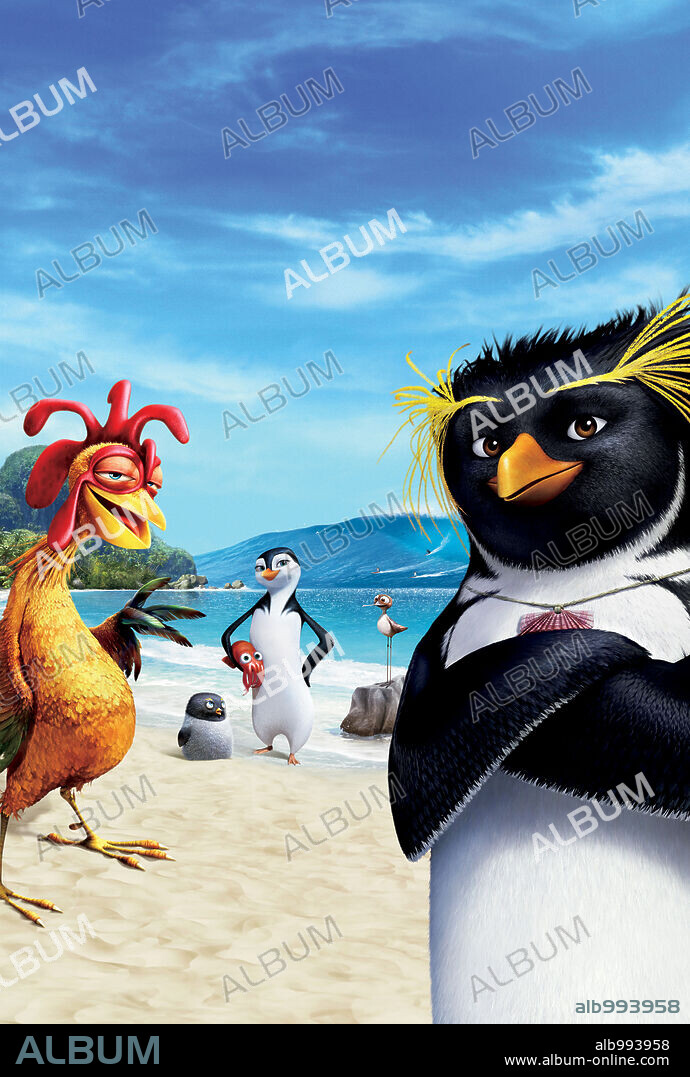 Poster de LOCOS POR EL SURF, 2007 (SURF'S UP), dirigida por ASH BRANNON y CHRIS BUCK. Copyright SONY PICTURES.