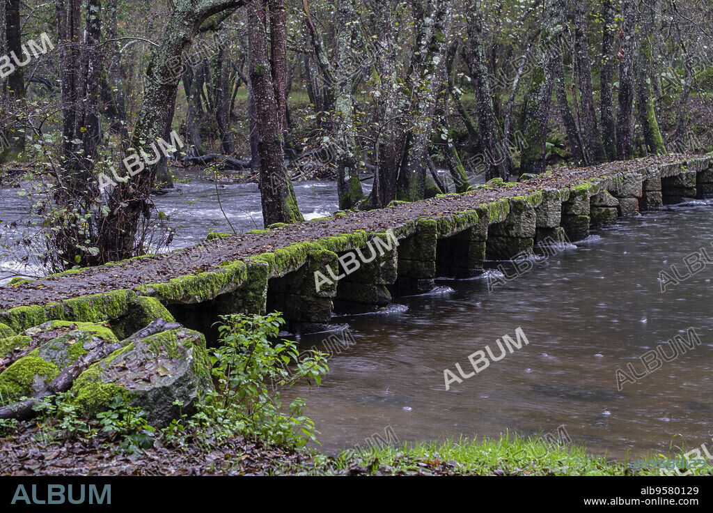 puente sobre el río Arnoia, Ecoespacio O Rexo, Allariz, Ourense, Galicia, Spain.