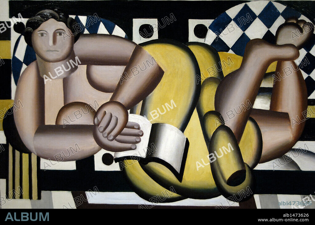 FERNAND LÉGER. Fernand Léger (1881-1955). French painter. Part of the Circle of Kahnweiler (1913). Reclining Woman, 1922. Oil on canvas (64,5 x 92 cm). The Art Institute of Chicago. Chicago. State of Illinois. United States.