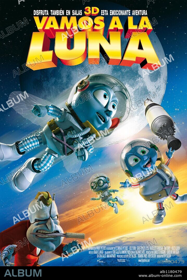 Poster of FLY ME TO THE MOON, 2008, directed by BEN STASSEN. Copyright NWAVE PICTURES/ILLUMINATA PICTURES.