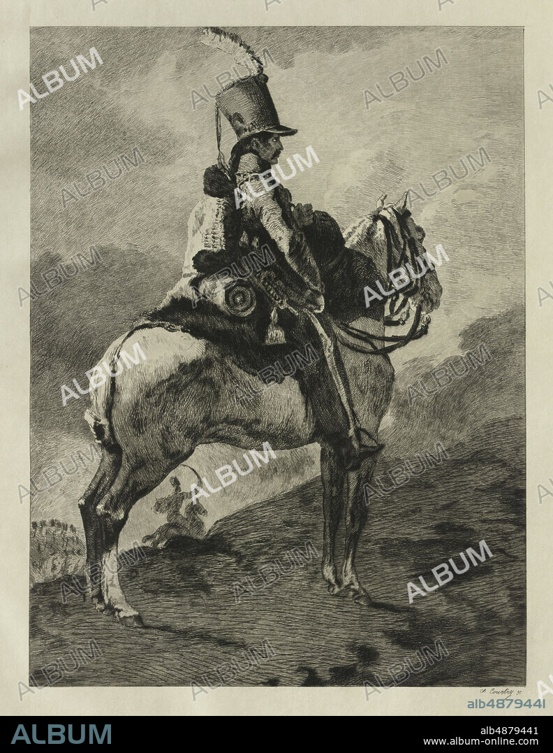 Charles Courtry, French, 18461897, after Théodore Géricault, (French, 17911824), Trumpeter of the Hussars, c. 1870, Etching and drypoint on wove paper, image: 9 1/8 x 6 13/16 in. (23.2 x 17.3 cm).
