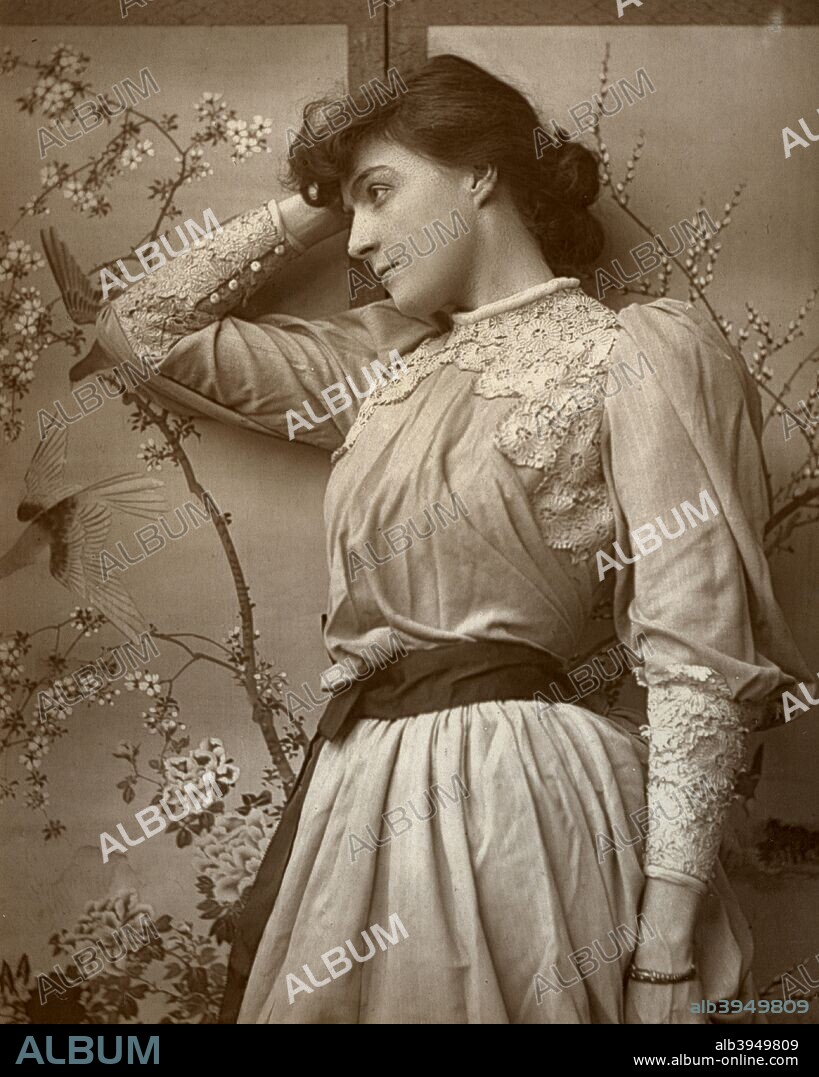 Cora Urquhart Brown-Potter, American actress, 1887. A photograph from The Theatre, A Monthly Review, Volume X, July to December, 1887, Carson & Comerford, London, 1887.