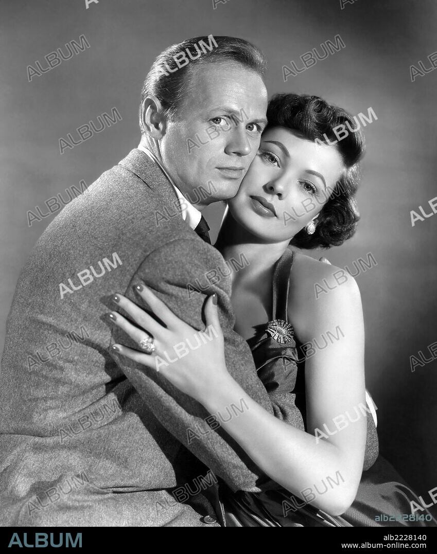 GENE TIERNEY und RICHARD WIDMARK in NIGHT AND THE CITY, 1950, unter der Regie von JULES DASSIN. Copyright 20TH CENTURY FOX.