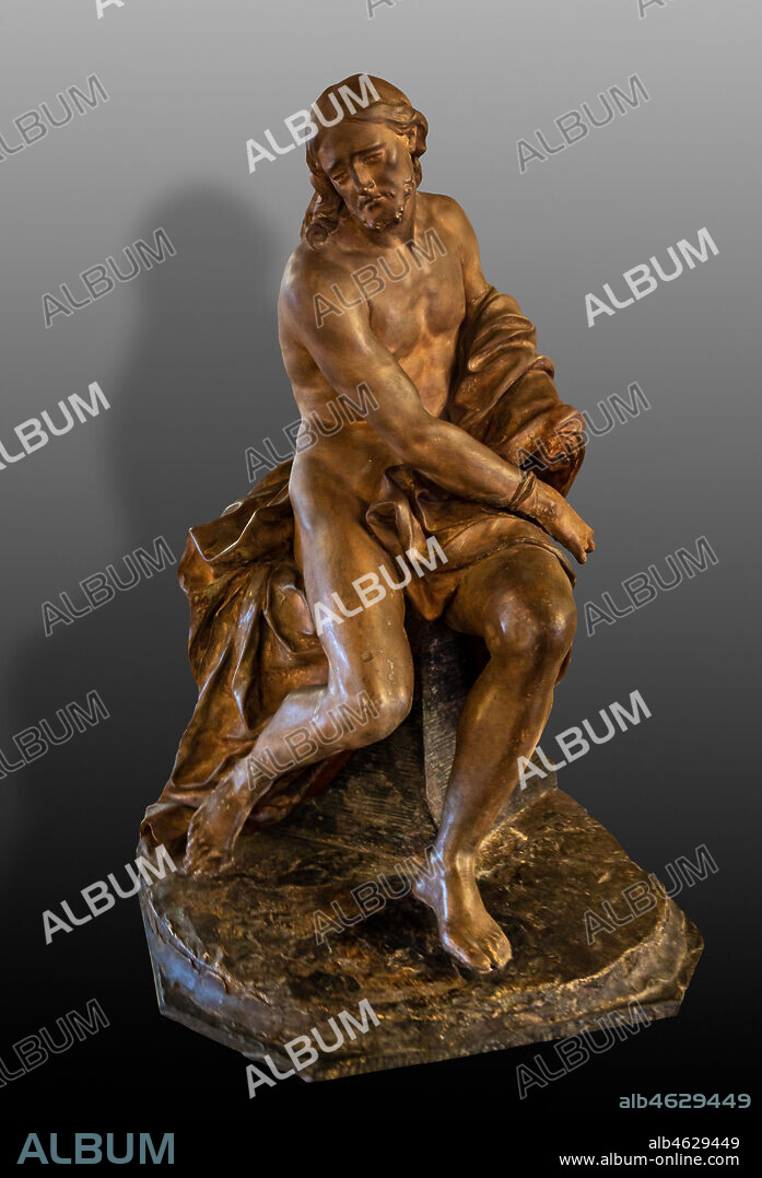 Perugia, National Gallery of Umbria: Model for a Christ Ligato, by Gian Lorenzo Bernini, terracotta with traces of colour on a slate basis.