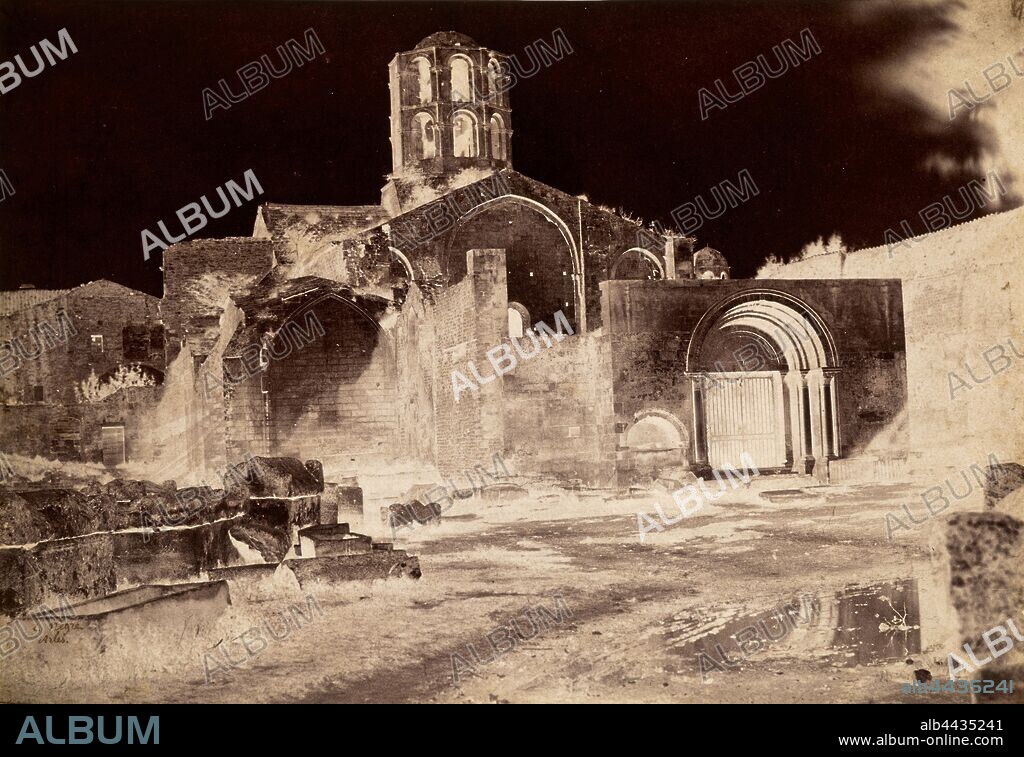 Saint-Honorat des Alyscamps Arles, Charles Nègre (French, 1820 - 1880), Arles, France, 1852, Waxed paper negative, 22.8 × 33.3 cm (9 × 13 1/8 in.).