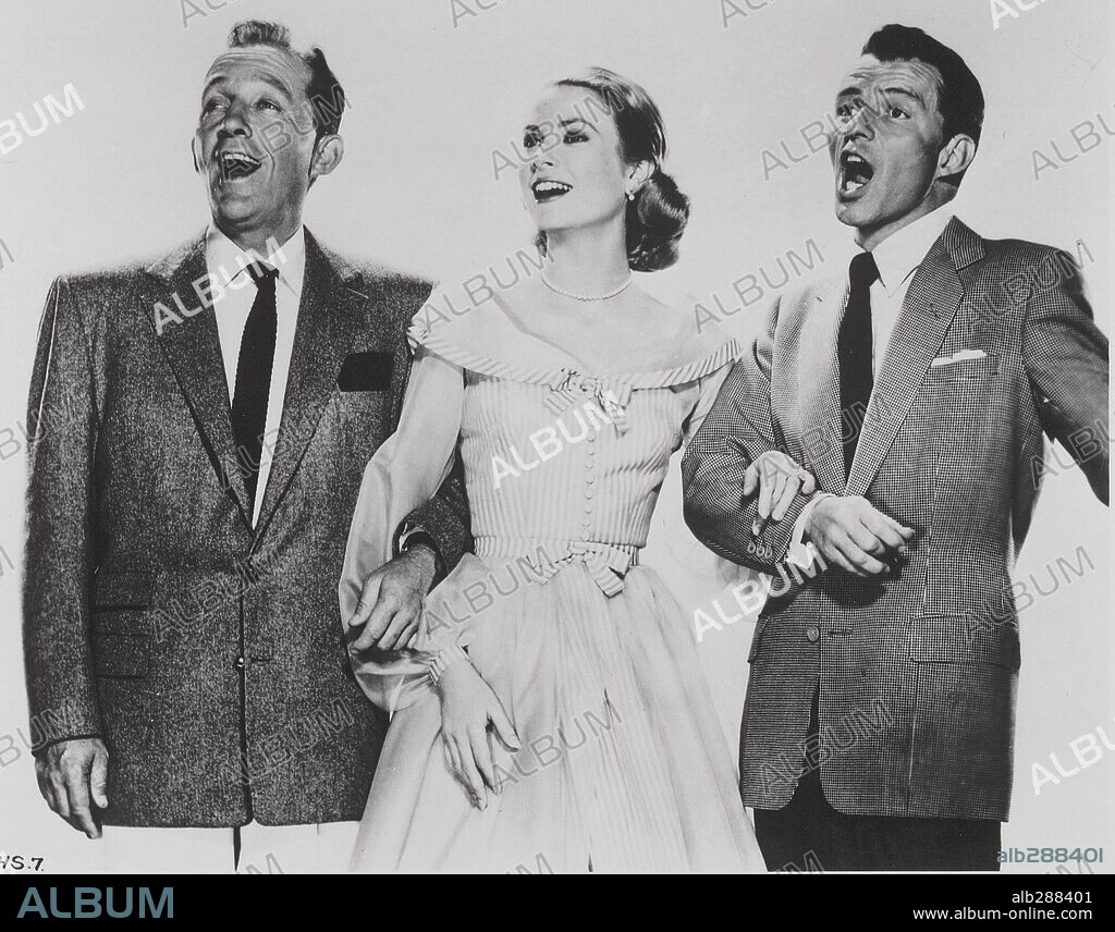 BING CROSBY, FRANK SINATRA and GRACE KELLY in HIGH SOCIETY, 1956, directed by CHARLES WALTERS. Copyright M.G.M.