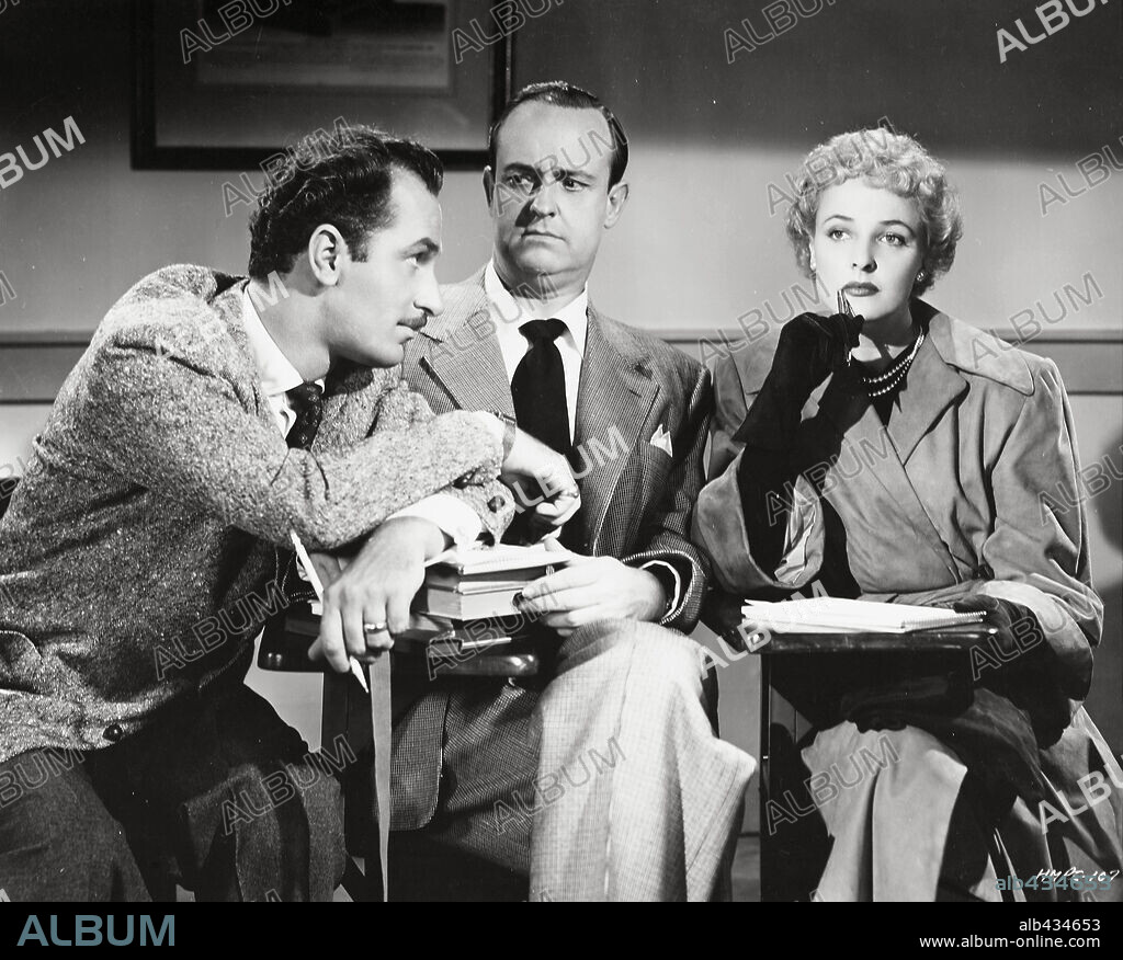 GRADY SUTTON, KEENAN WYNN and LARAINE DAY in MY DEAR SECRETARY, 1949, directed by CHARLES MARTIN SMITH. Copyright UNITED ARTISTS.
