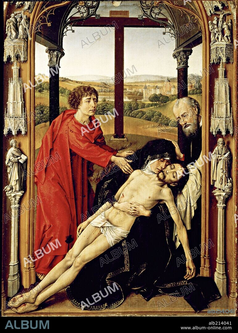 ROGIER VAN DER WEYDEN. Roger van der Weyden / 'The Pietà', 1484-1504, Oil on panel, 50,9 x 38,5 cm.