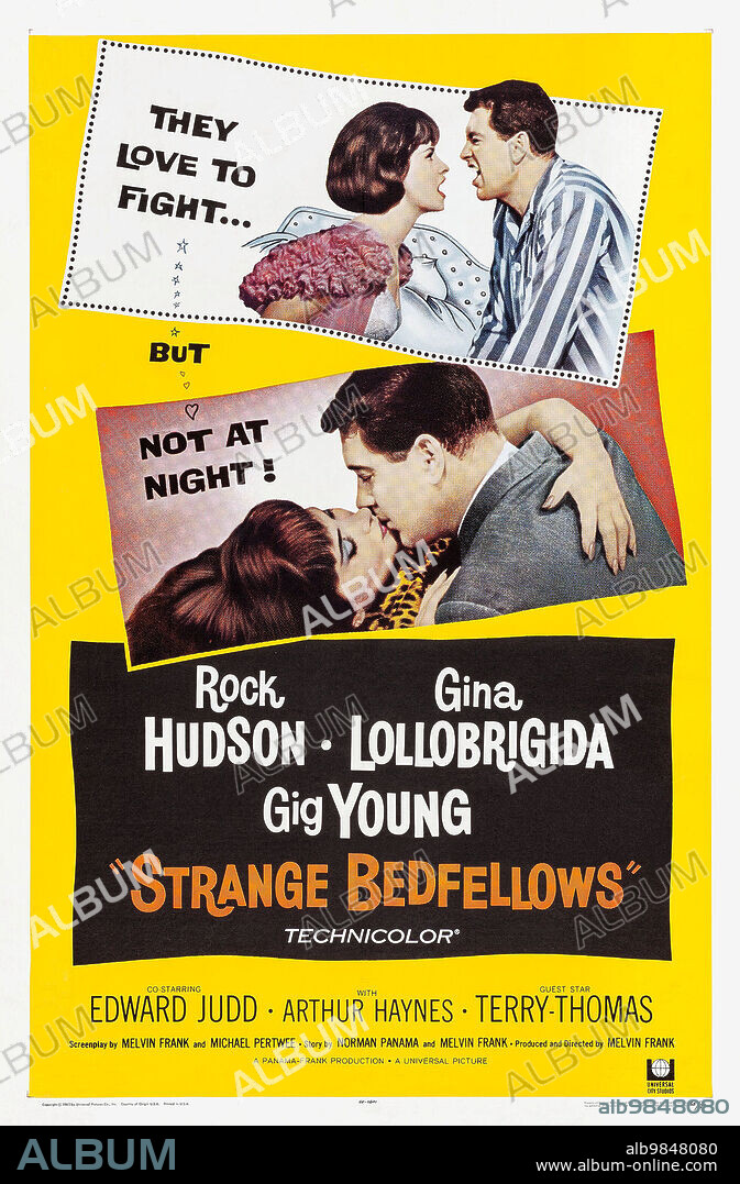 Poster de HABITACIÓN PARA DOS, 1965 (STRANGE BEDFELLOWS), dirigida por MELVIN FRANK. Copyright UNIVERSAL PICTURES.