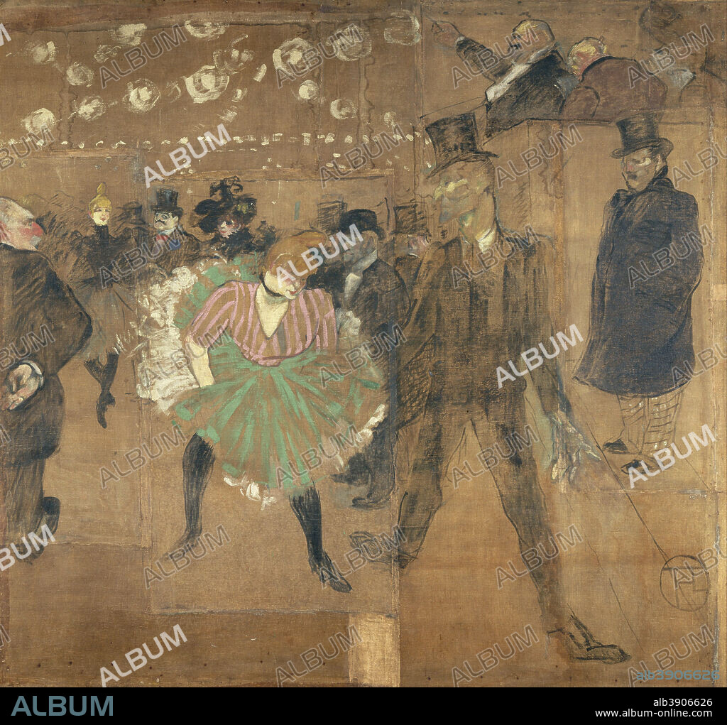 HENRI DE TOULOUSE-LAUTREC. Panneaux pour la baraque de la Goulue, à la Foire du Trône à Paris. Date/Period: 1895. Painting. Oil on canvas. Height: 2,980 mm (117.32 in); Width: 3,160 mm (10.36 ft).