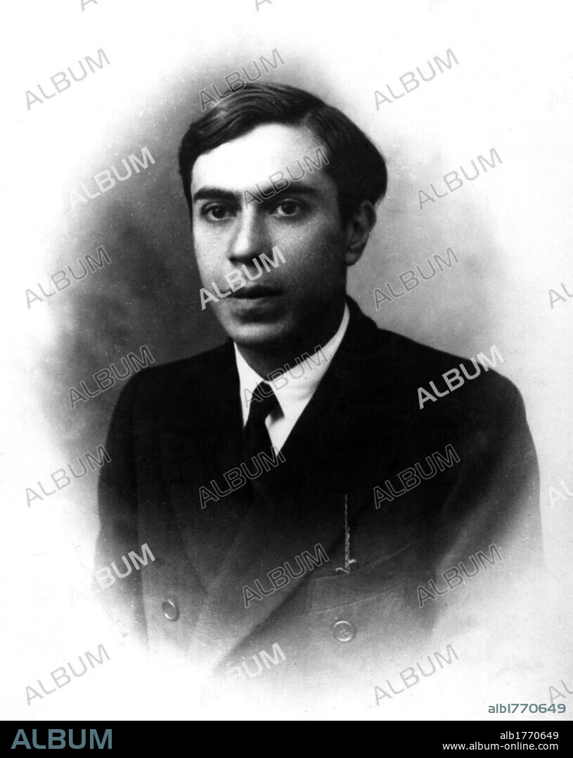 Portrait of Ettore Majorana. Portrait of the Italian physicist Ettore Majorana. 1930s.