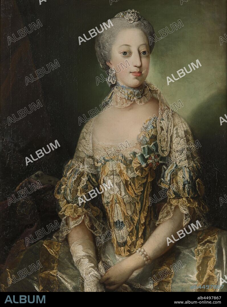 Carl Gustaf Pilo, Queen Sofia Magdalena, Sofia Magdalena, Queen of Sweden, painting, portrait, Sophia Magdalena of Denmark, 1766, Oil on canvas, Height, 92 cm (36.2 inches), Width, 70 cm (27.5 inches).