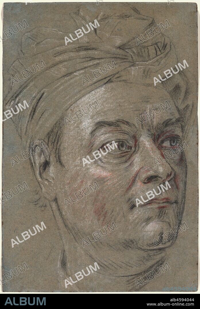 Jacques Dumont, called Le Romain, c. 1742. La Tour specialized in pastel portraiture, and he made this quickly drawn sketch directly in front of his friend, the painter Jacques Dumont. He then used this drawing as a guide for Dumont's face in two different large-scale portraits in pastel, one of which is in the Louvre in Paris. During the 1800s this sheet was owned by Edmond and Jules de Goncourt, the brothers who, as writers and intellectuals, championed the art of 18th-century France and helped to revive interest in La Tour and other artists from that period.