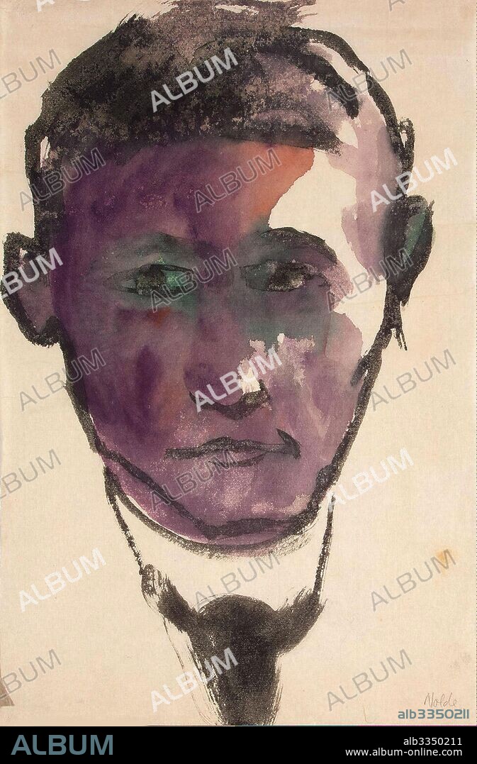 EMIL NOLDE. Portrait of a Man.