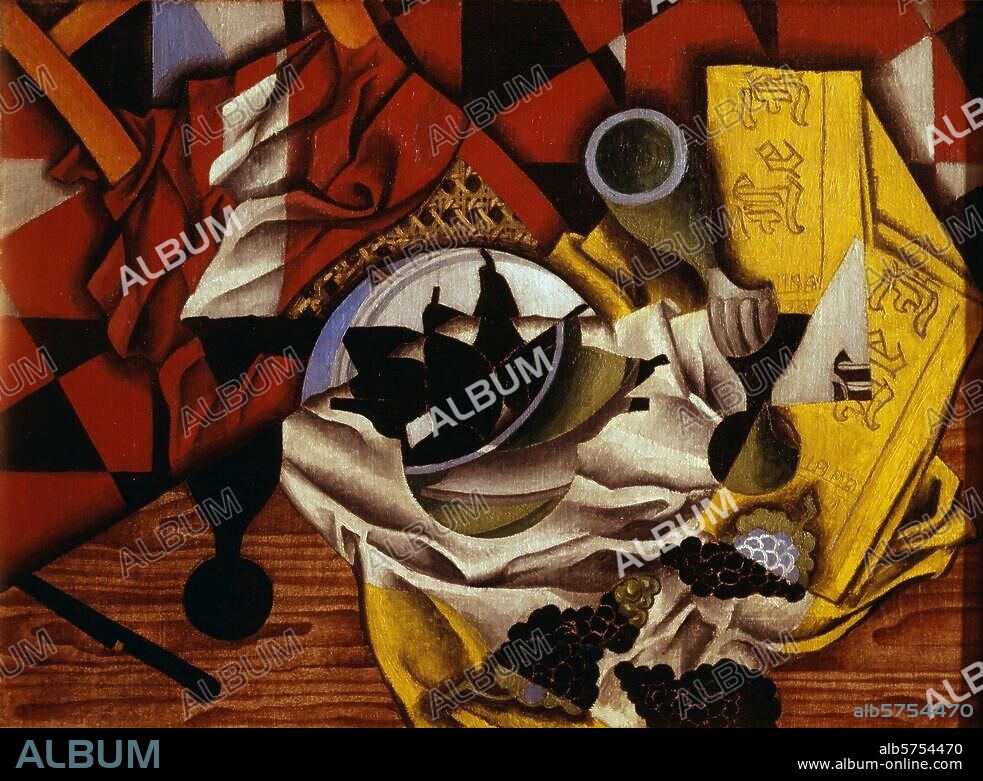 JUAN GRIS. Gris, Juan ; 1887-1927. "Nature morte aux raisins et aux poires", 1913. Huile sur toile, H. 0,54 ; L. 0,73. Meriden (Conn.), collection of Mr. and Mrs. Burton Tremaine.