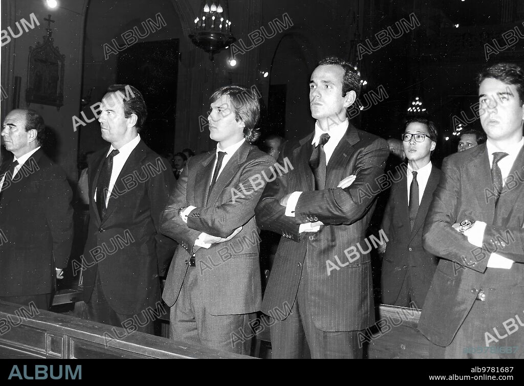 24 septiembre 1993. En primer término de izquierda a derecha, Emilio Botín, Jaime Botín, Gonzalo Botín Naveda y Emilio Botín O'Shea.
