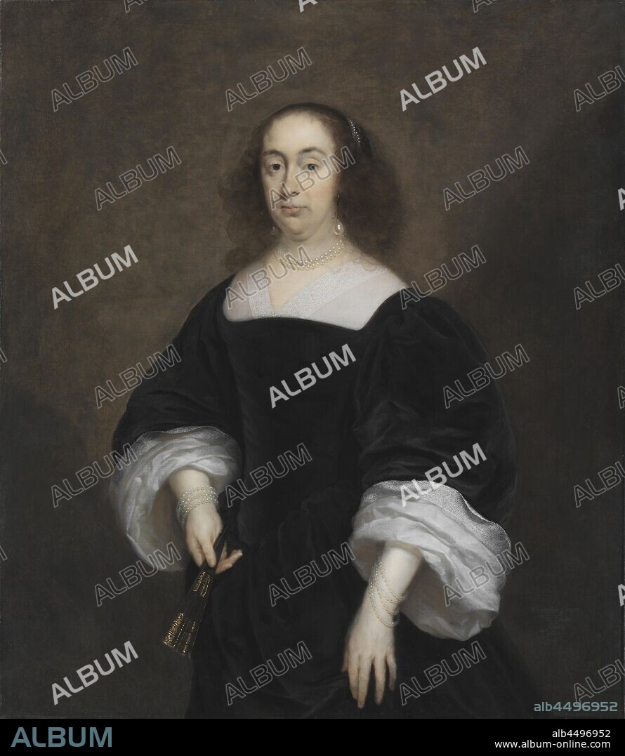 Cornelis Janssens van Ceulen, Elisabeth Vivien, gift Parmentier, painting, portrait, Oil on canvas, Inboised in wall panel on Leufsta, Height, 116 cm (45.6 inches), Width, 100.5 cm (39.5 inches), Inscription, belongs to Frötuna fideikomiss, Elisabeth Wivien g.m, Antoine Charles.