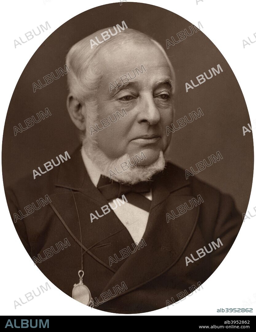 Warren de la Rue, British astronomer and physicist, 1882. De La Rue (1815-1889) was a brilliant astronomer who discovered 525 nebulae. A pioneer of astronomical photography, he invented the photoheliograph, a device which allowed the Sun to be mapped using photography. De la Rue also invented the silver chloride battery, researched the discharge of electricity in gases and carried out research on photo-active chemicals and the wave theory of light. From Men of Mark: a gallery of contemporary portraits of men distinguished in the Senate, the Church, in science, literature and art, the army, navy, law, medicine, etc. Photographed from life by Lock and Whitfield, with brief biographical notices by Thompson Cooper. (Conducted by G. C. Whitfield.) (London, 1876-1883).