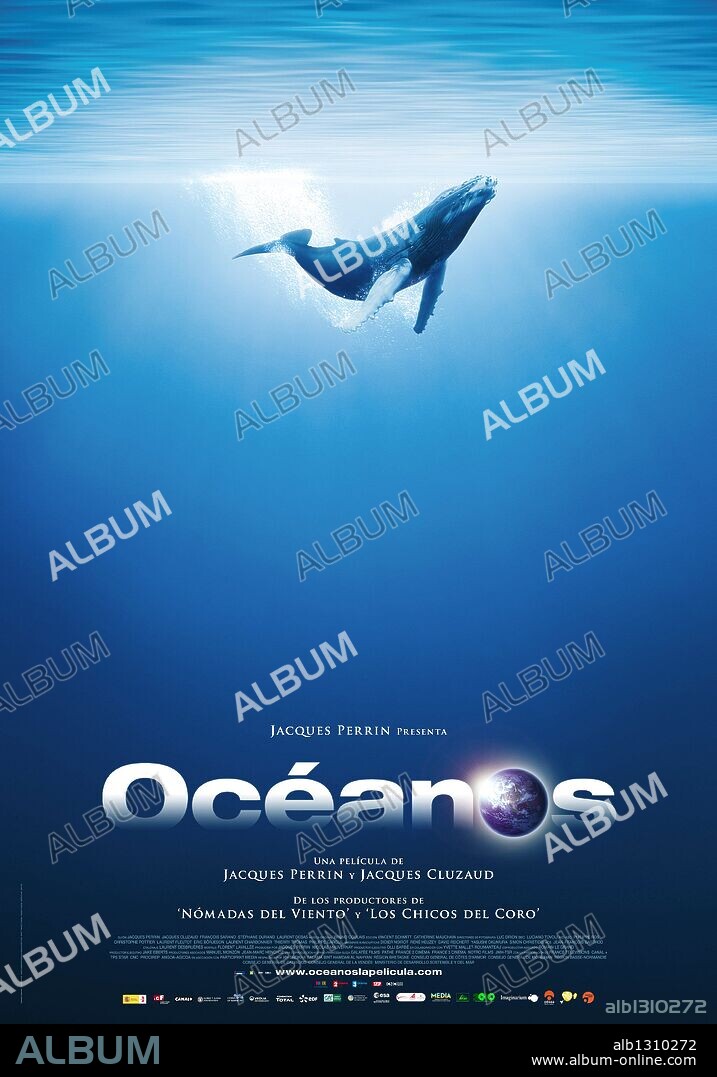 Poster de OCEANOS, 2009 (OCEANS), dirigida por JACQUES CLUZAUD y JACQUES PERRIN. Copyright GALATEE FILMS/PATHE/FRANCE 2 CINEMA/ FRANCE 3 CINEMA/NOTRO.