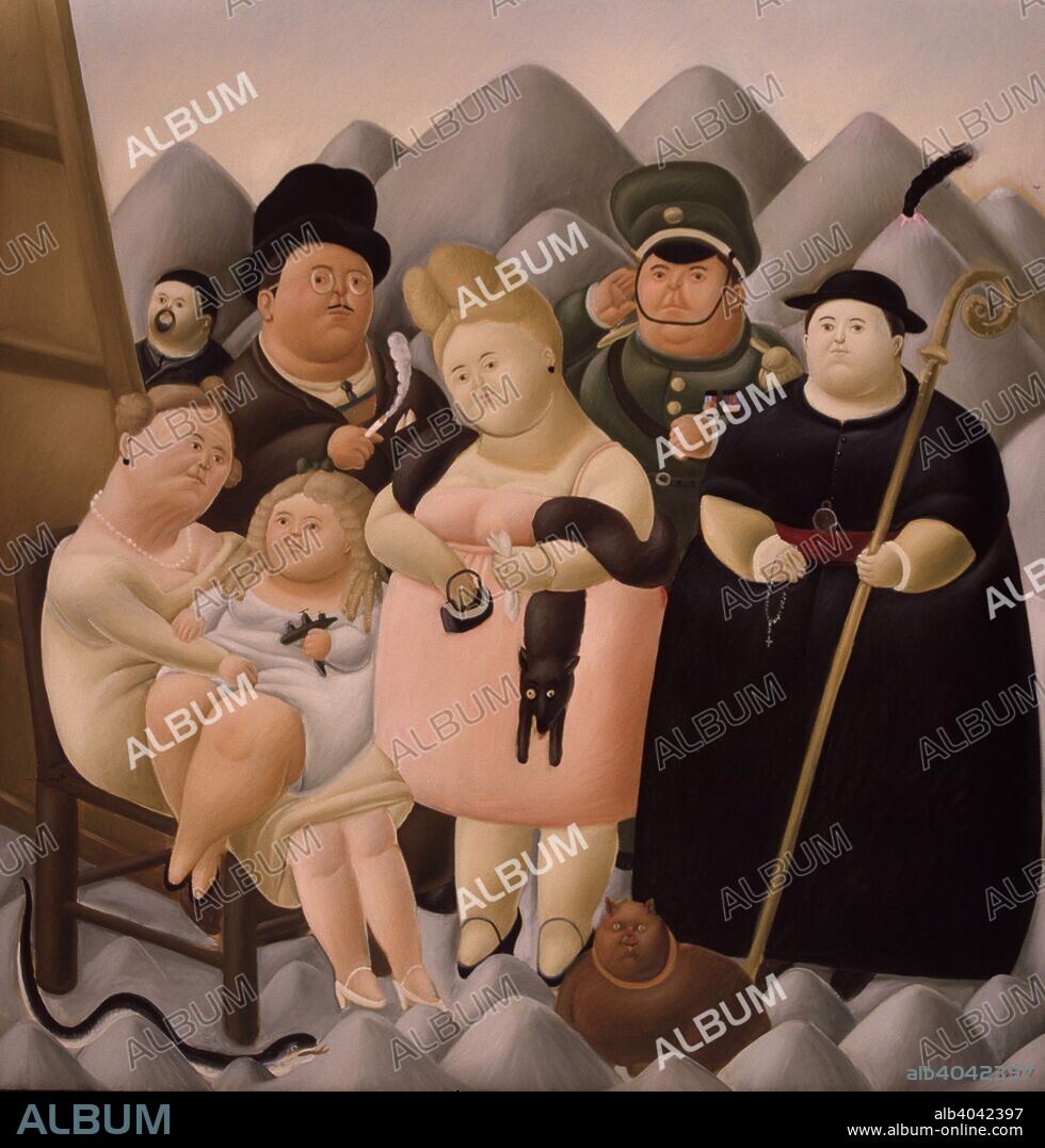 FERNANDO BOTERO (1932-). BOTERO , FERNANDO PINTOR Y ESCULTOR COLOMBIANO . 1932 - " FAMILIA PRESIDENCIAL " , OLEO 1967 MUSEUM OF MODERN ART . NUEVA YORK  ATENCION: AUTOR CONTEMPORANEO SUJETO A COPYRIGHT ©. EL CLIENTE FINAL ES RESPONSABLE DE LA GESTION DE LOS DERECHOS DE AUTOR CON LAS SOCIEDADES EXISTENTES DE GESTION DE DERECHOS O DIRECTAMENTE CON LOS ORGANISMOS TITULARES DE LOS MISMOS.
