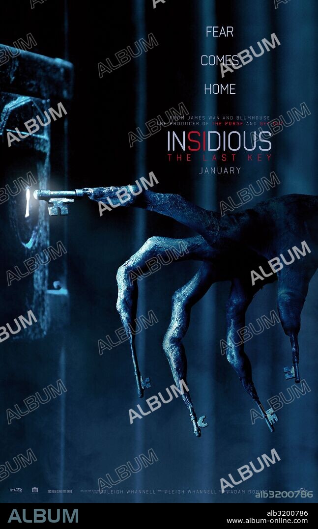 Poster de INSIDIOUS: LA ULTIMA LLAVE, 2018 (INSIDIOUS: THE LAST KEY), dirigida por ADAM ROBITEL. Copyright Blumhouse Productions / Entertainment One / LStar Capital.