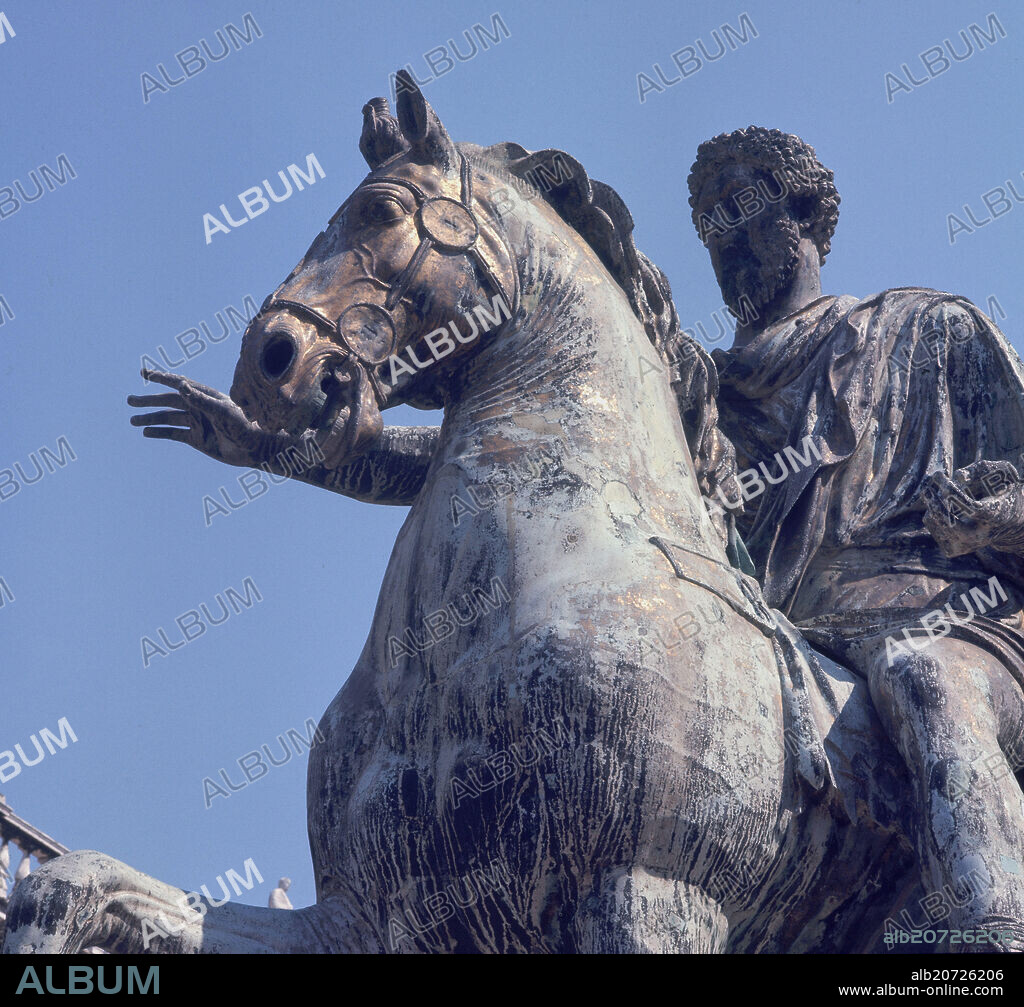 ESTATUA ECUESTRE DE MARCO AURELIO, 161/180 - FOTO AÑOS 60.