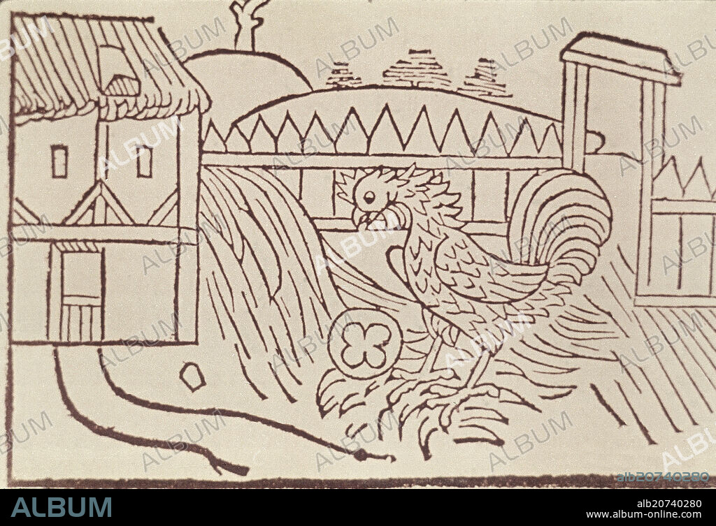 JUAN RUIZ-EL ARCIPRESTE DE HITA (1283-1350). EL GALLO QUE ENCONTRO UN ZAFIRO - FABULA DEL LIBRO DEL BUEN AMOR DEL ARCIPRESTE DE HITA.