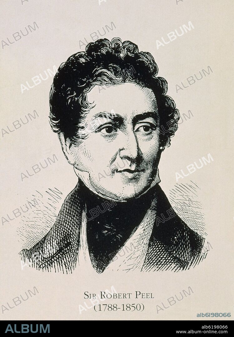 SIR ROBERT PEEL (1788-1850) - PRIMER MINISTRO DEL REINO UNIDO.