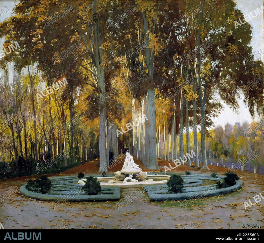 SANTIAGO RUSIÑOL. RUSIÑOL , SANTIAGO. PINTOR Y ESCRITOR ESPAÑOL. BARCELONA 1861 - 1931. " OTOÑAL " ( FAISANES DE ARANJUEZ ) , OLEO HACIA EL AÑO 1910. MUSEO BELLAS ARTES. BUENOS AIRES.