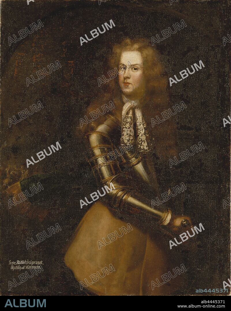 Philip Christoph von Königsmarck, Philip Christoffer von Königsmarck, painting, oil on canvas, Framed, Height, 150.5 cm (59.2 inches), Width, 121 cm (47.6 inches), Depth, 6 cm (2.3 inches).