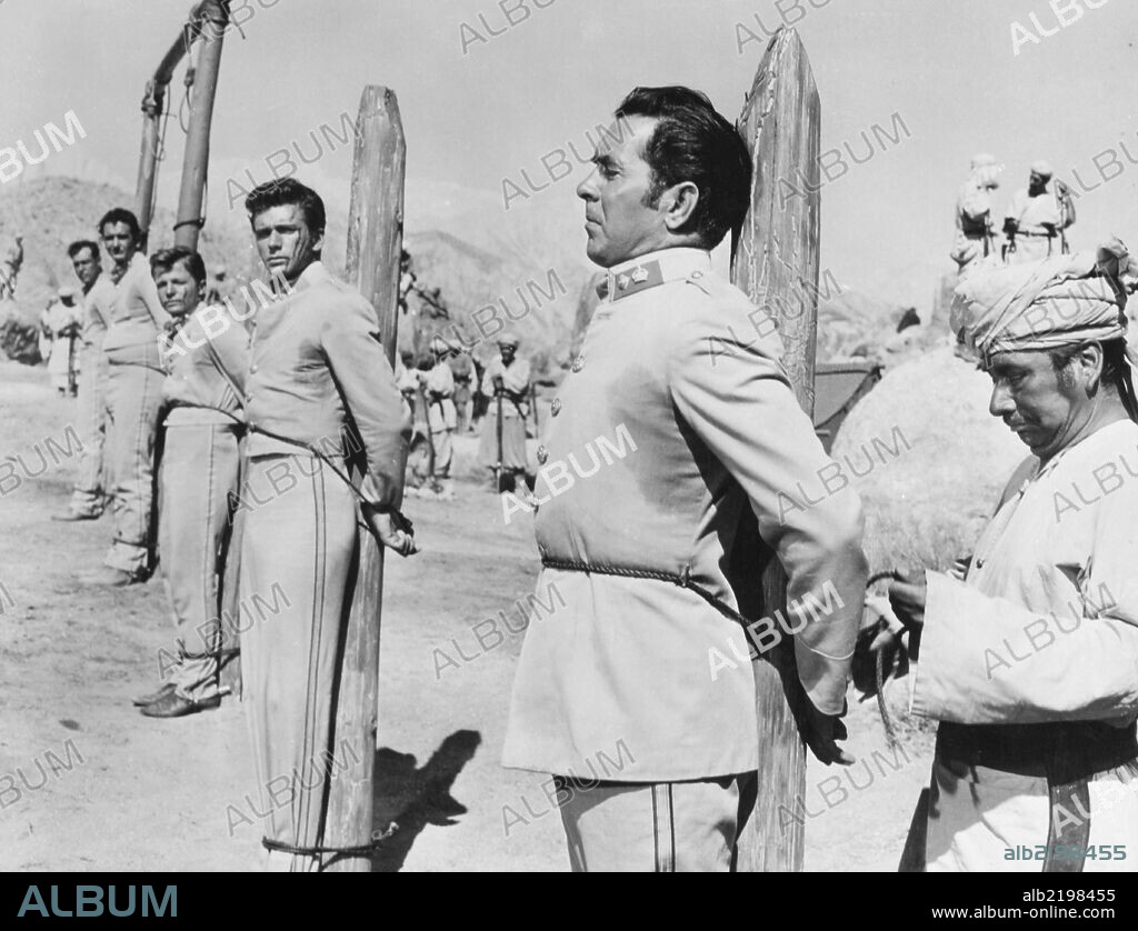 TYRONE POWER in KING OF THE KHYBER RIFLES, 1953, directed by HENRY KING. Copyright TWENTIETH CENTURY FOX.