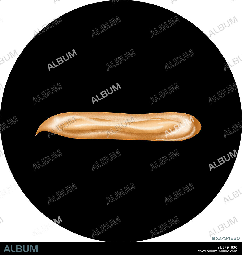 Illustration of onchocerca volvulus larva. The onchocerca volvulus worm causes river blindness, an eye and skin disease. The illness is spread by the bite of infected blackflies.
