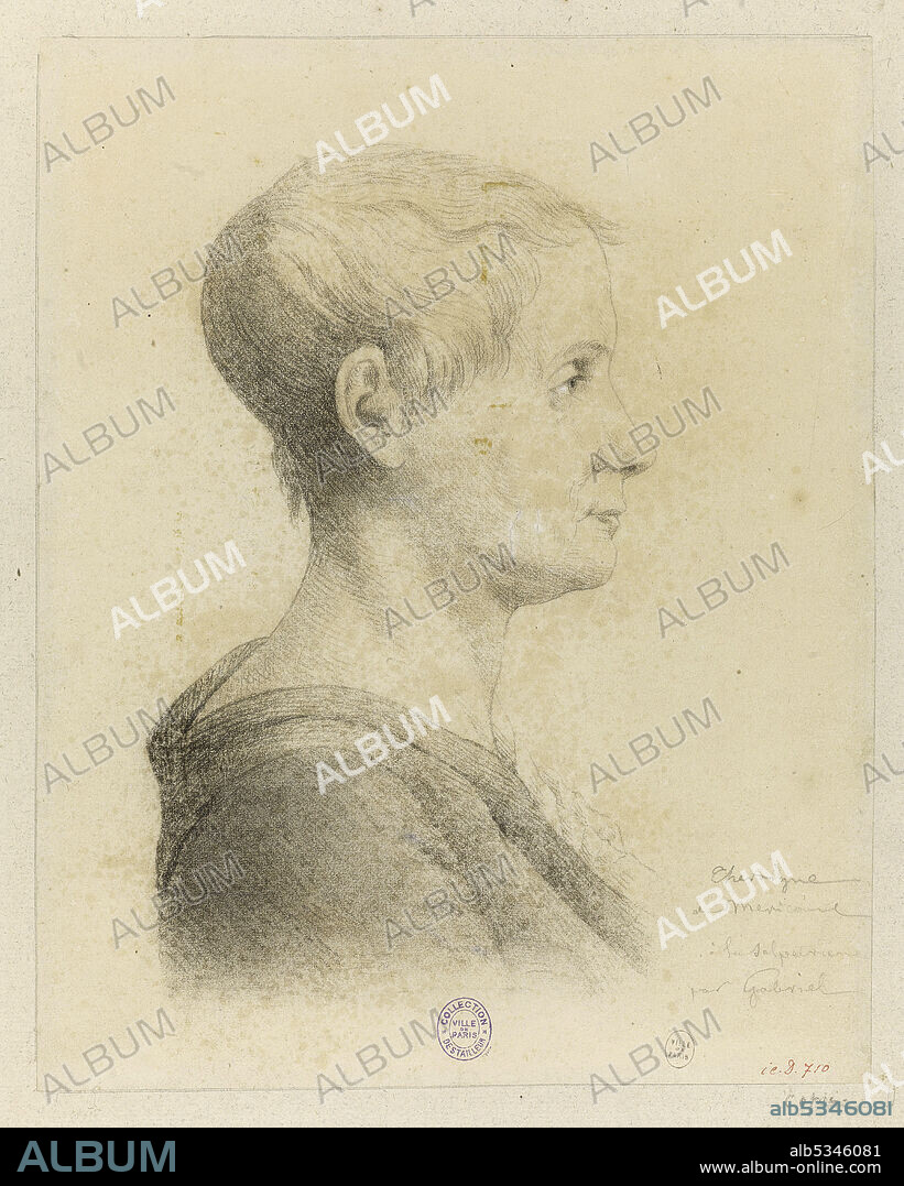 GEORGES FRANçOIS MARIE GABRIEL. Portrait of Anne-Josèphe Théroigne de Méricourt (1762-1817).