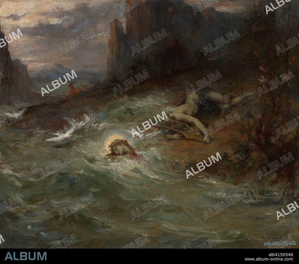 HENRI LEOPOLD LEVY. The Death of Orpheus. Henri Leopold Lévy; French, 1840-1904. Date: 1865-1875. Dimensions: 18 3/16 × 21 15/16 in. (46.5 × 55.8 cm). Oil on canvas. Origin: France.