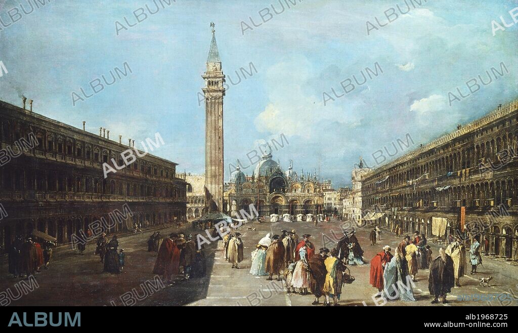 St Mark's Square in Venice, ca 1760, by Francesco Guardi (1712-1793), oil on canvas, 72.4 x119 cm.