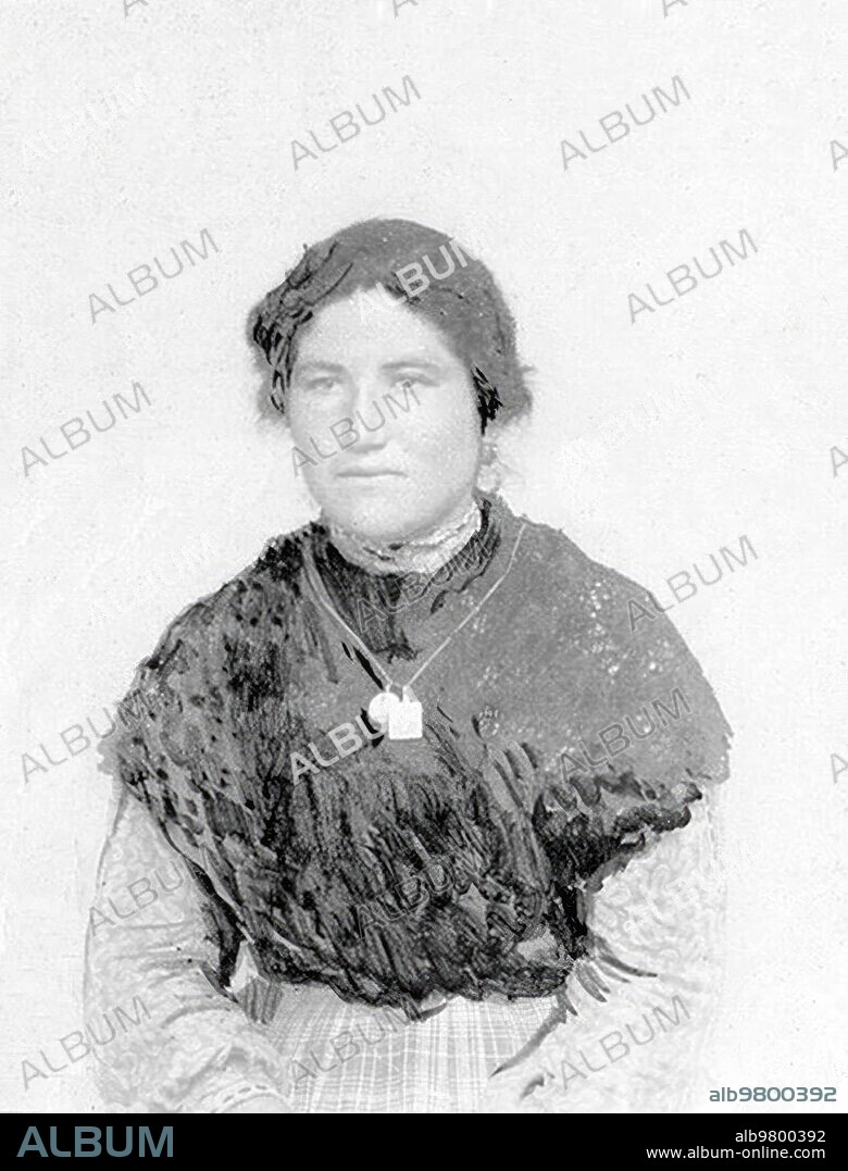 25 febrero 1906. Retrato de Facunda García, la mujer que el Lunes de Carnaval asesinó a su novio disfrazada con una máscara.