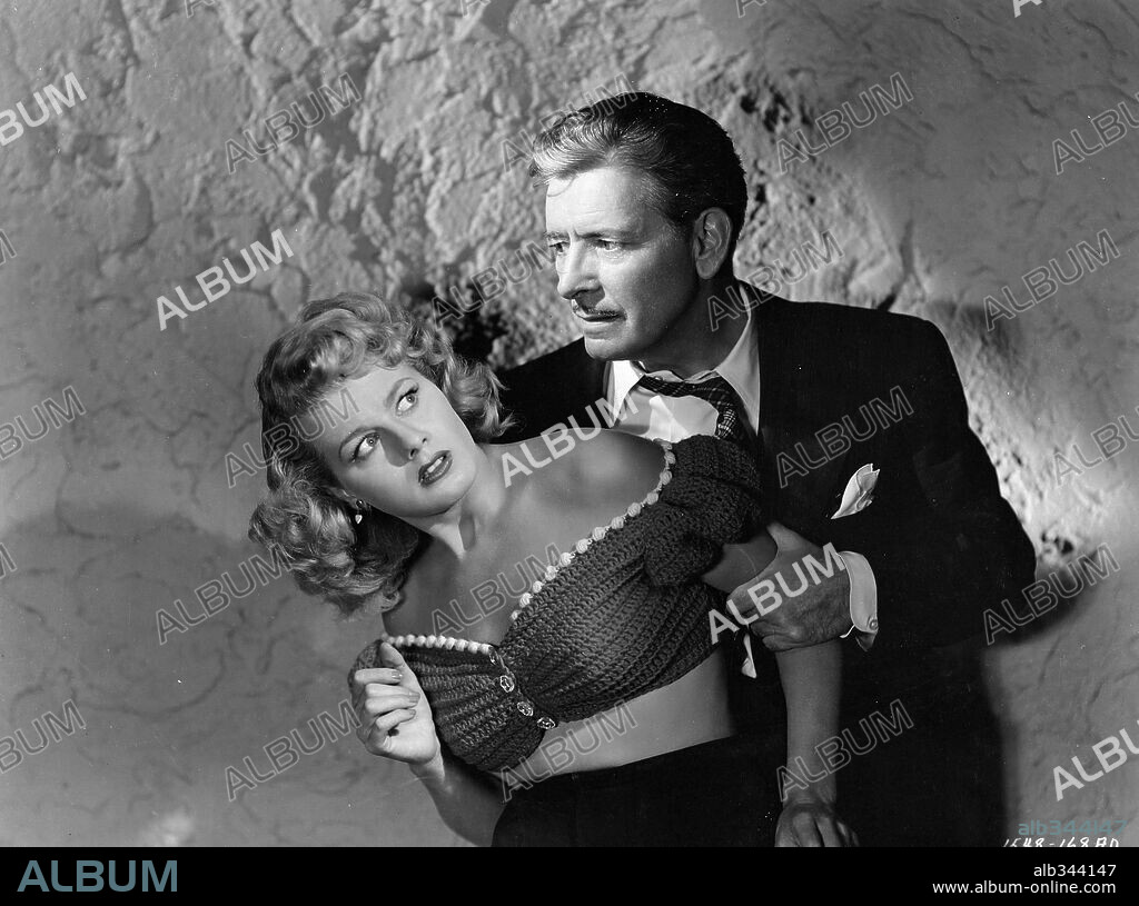 RONALD COLMAN and SHELLEY WINTERS in A DOUBLE LIFE, 1947, directed by GEORGE CUKOR. Copyright UNIVERSAL PICTURES.