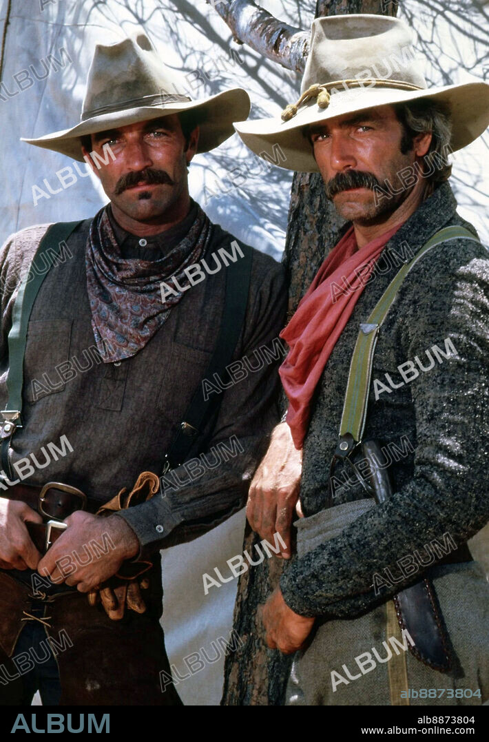 SAM ELLIOTT und TOM SELLECK in DIE SCHATTENREITER, 1982 (THE SHADOW RIDERS), unter der Regie von ANDREW V. MCLAGLEN. Copyright CBS ENTERTAINMENT PRODUCTION.