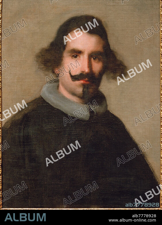 DIEGO RODRIGUEZ DE SILVA Y V. VELASQUEZ. Velázquez, Diego Rodriguez de Silva y V.; Spanish painter. Seville (baptized 6.6.) 1599 - Madrid 6.8.1660. "Selbstporträt" (?), Undated. Oil on canvas, 67 × 50 cm. Inv. No. 62. Rome, Pinacoteca Capitolina.