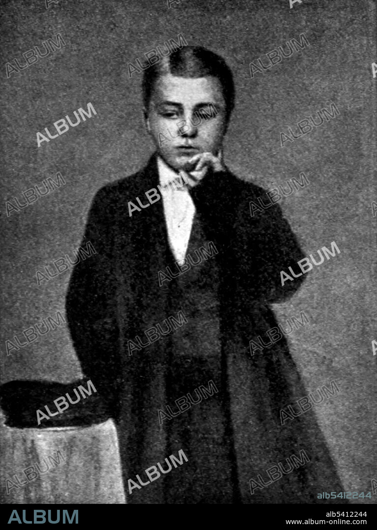 Grieg at fifteen. Edvard Hagerup Grieg (June 15, 1843 - September 4, 1907) was a Norwegian composer of the Romantic era and pianist. As a composer Edvard Grieg was fortunate to be a success while still alive and he became famous and relatively wealthy. He is best known for his Piano Concerto in A minor and Peer Gynt (which includes Morning Mood and In the Hall of the Mountain King). No artist credited, 1858-59 (cropped and cleaned).