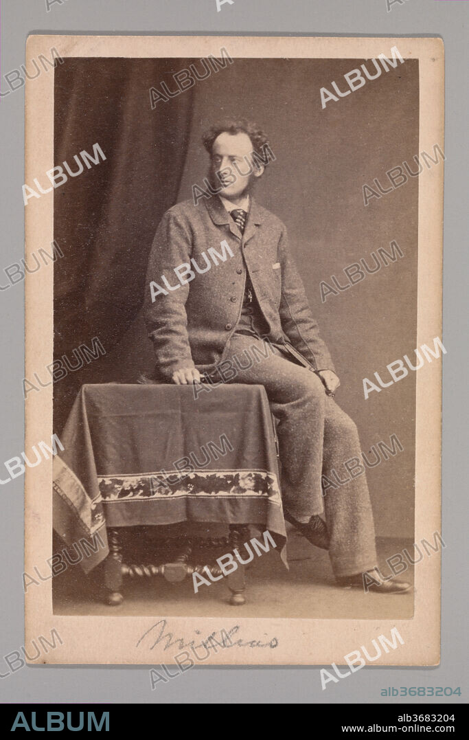 [John Everett Millais]. Dimensions: Approx. 10.2 x 6.3 cm (4 x 2 1/2 in.). Photography Studio: John and Charles Watkins (British, active 1867-71). Date: 1860s.