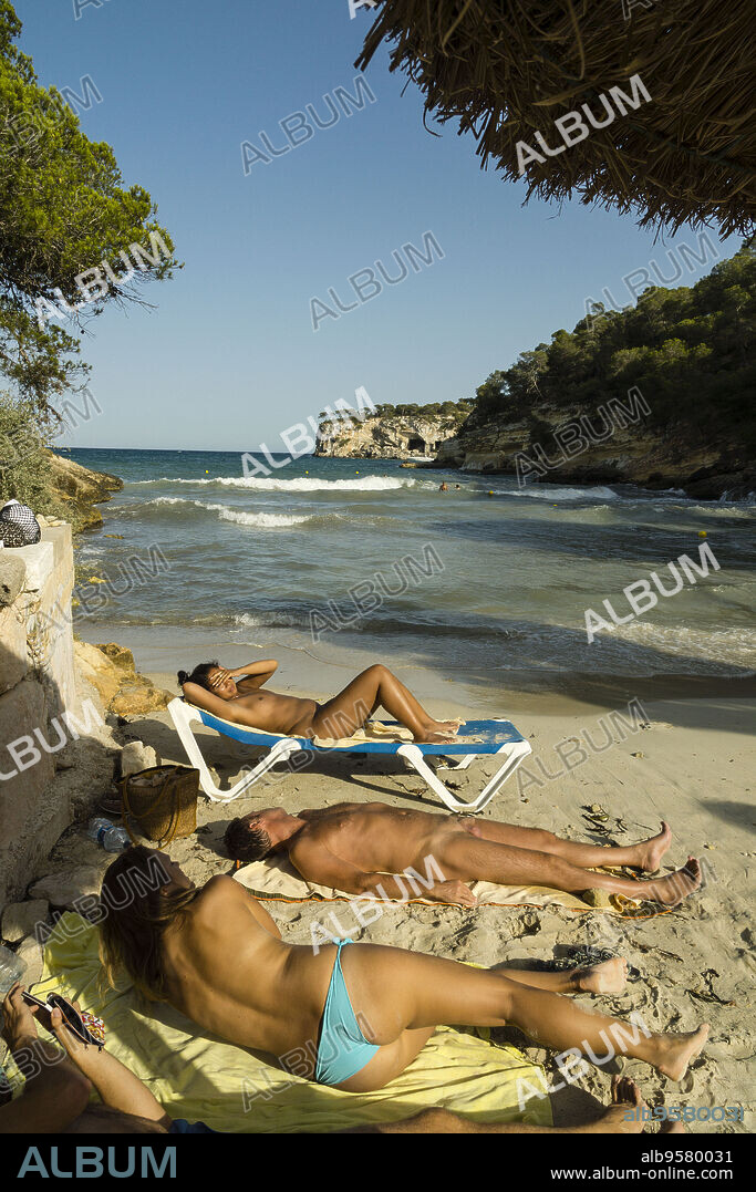 playa del Mago, playa nudista, Calvia, Mallorca, balearic islands, spain, europe.