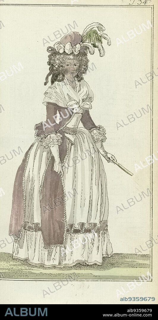 Journal des Luxus und der Moden 1790, Band V, T.34, Print from the fashion journal Journal des Luxus und der Moden, edited by Friedrich Justin Bertuch and Georg Melchior Kraus, Weimar, 1786-1826., publisher: Friedrich Justin Bertuch, publisher: Georg Melchior Kraus, Weimar, 1790, paper, etching.