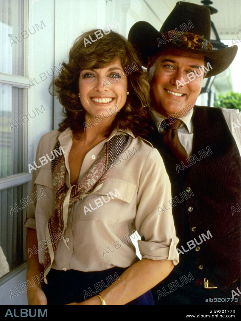 LARRY HAGMAN und LINDA GRAY in DALLAS, 1978, unter der Regie von COREY ALLEN, LARRY HAGMAN und PATRICK DUFFY. Copyright LORIMAR TV.