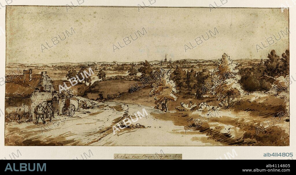 View of Bonn. Draughtsman: Constantijn Huygens (II). Dating: 9-Nov-1673. Measurements: h 170 mm × w 344 mm.