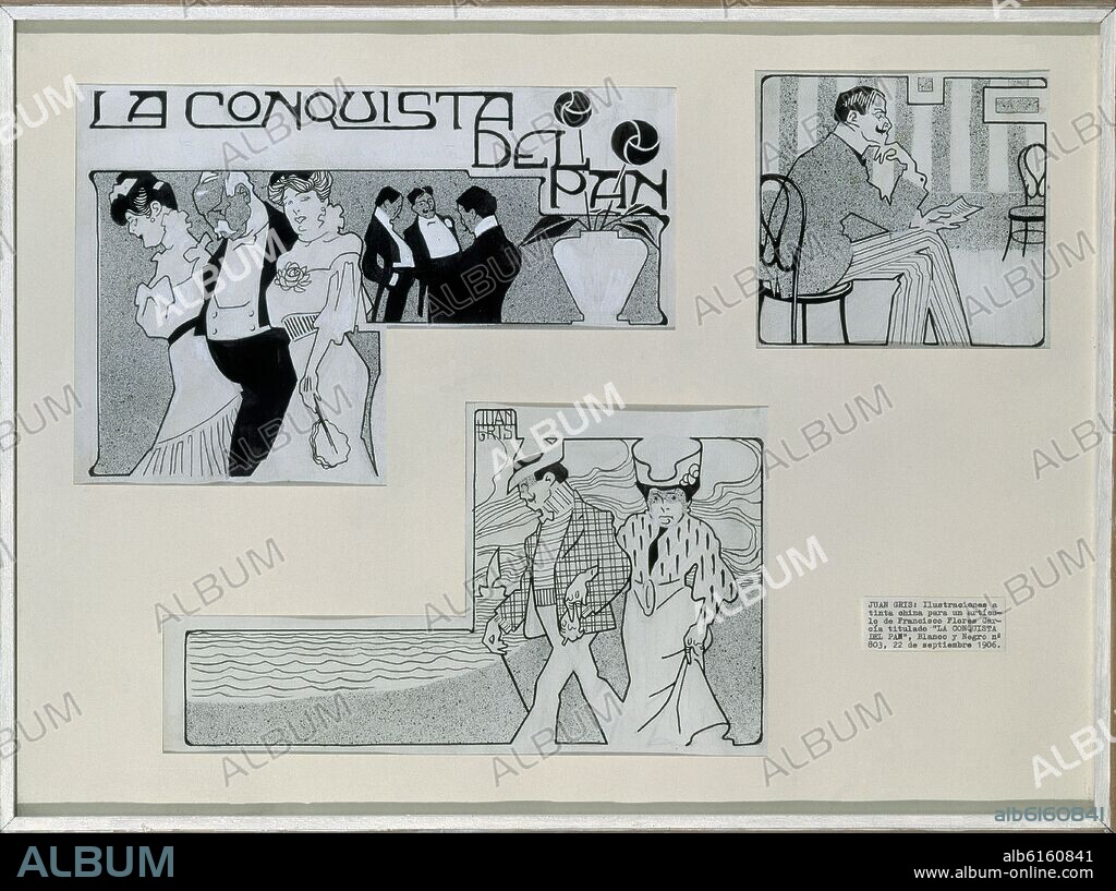 JUAN GRIS. DIBUJOS PARA EL ABC DE LA CONQUISTA DEL PAN - 1906.