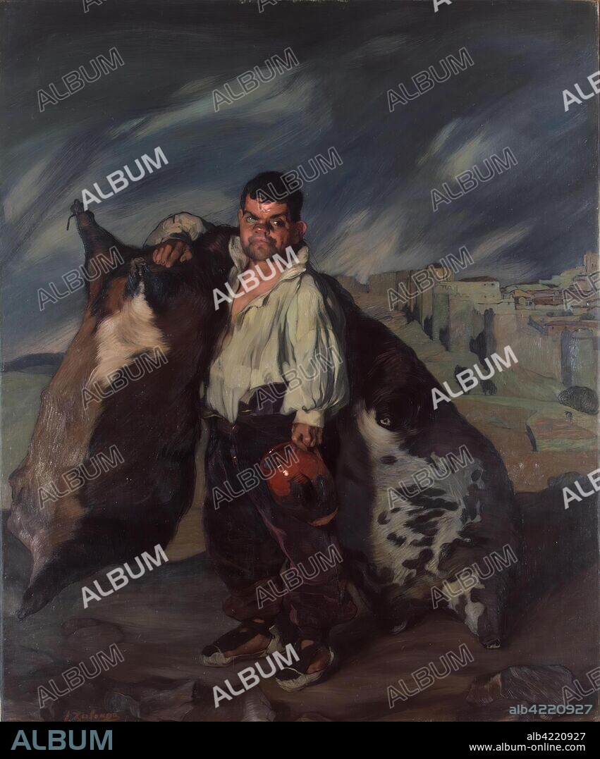 IGNACIO ZULOAGA. 'Dwarf Gregorio'. Spain, 1908. Dimensions: 187x154 cm.